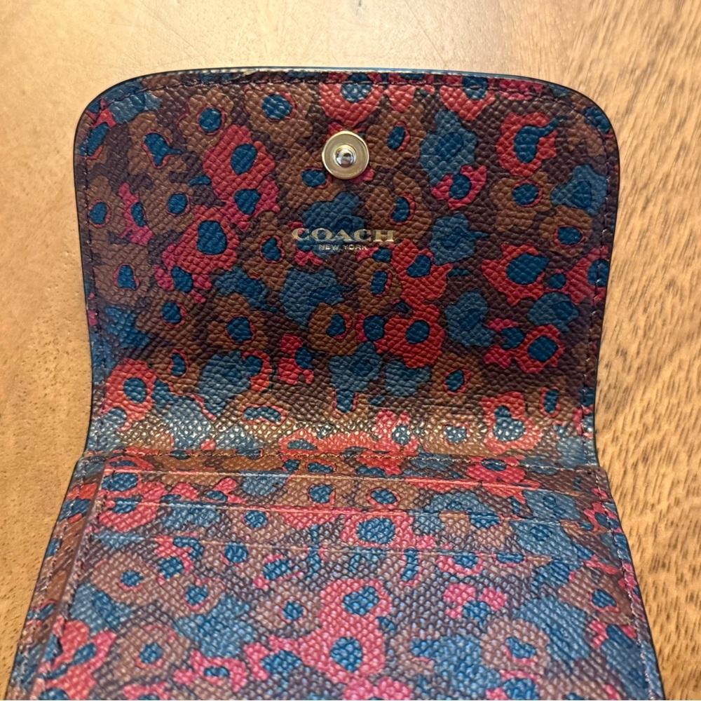 Coach Small Trifold Wallet with Pop Floral Print - Picture 4 of 6